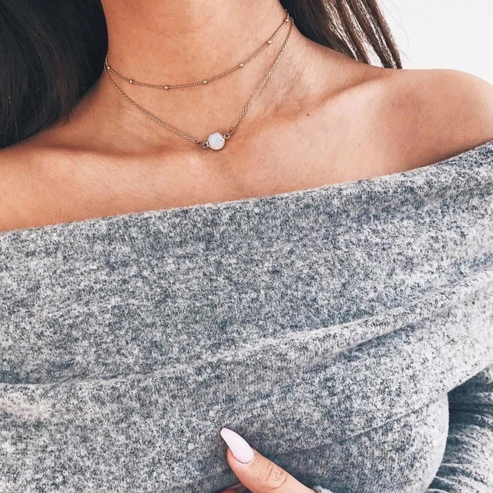TWO PIECE Pearl Choker Necklace (4 for $20)